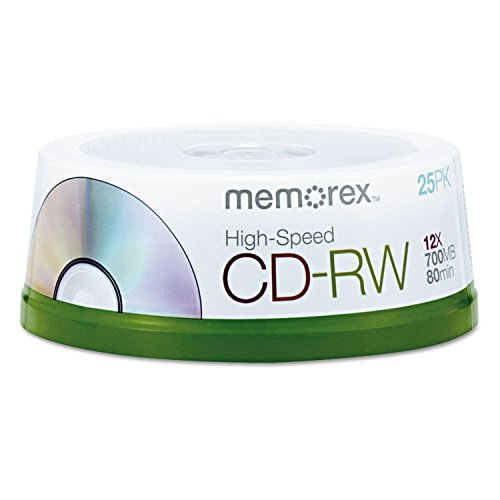 Memorex 80 Minute CD-RW 4 x – 12 x HIGH Speed 25 Pack Spindel von Memorex