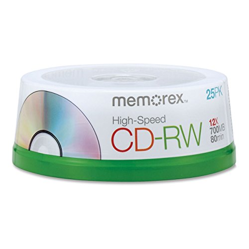 Memorex 80 Minute CD-RW 4 x – 12 x HIGH Speed 25 Pack Spindel von Memorex