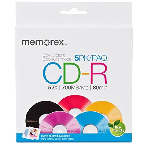 Memorex CD-R80 Farbe mit Papierhülle, 5 Stück Memorex CD-R80 Farbe mit Papierhülle, 5 Stück von Memorex