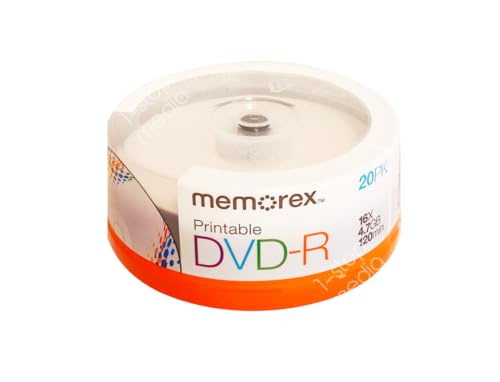 Memorex DVD-R 16 x 4,7 GB 20 Pack Spindel bedruckbar von Memorex