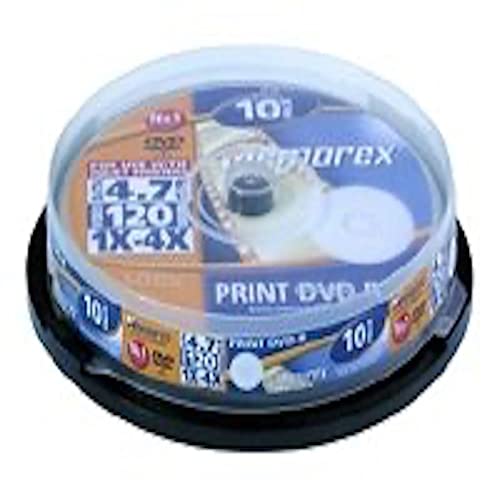Memorex DVD-R Printable 10er Spindel 4X Speed DVD-Rohlinge von Memorex