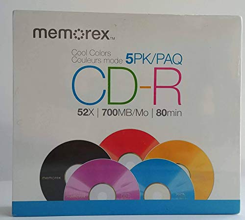 Memorex kühlen Farben CD-R 52 x 700 MB 80 Min (5 Pack) von Memorex