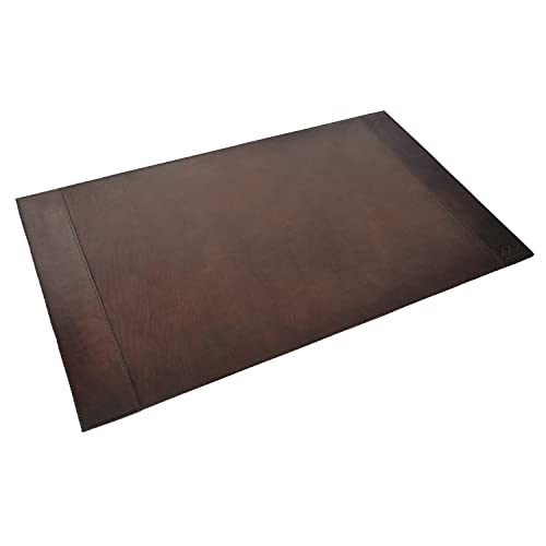 Memoria Schreibunterlage aus echtem Leder in Braun | Schreibtischunterlage 65 cm x 45 cm für Schreibtisch von Memoria