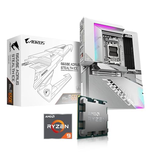 Aufrüst-Kit Bundle Ryzen 9 7950X 16x 4.5 GHz Prozessor, GIGABYTE B650E AORUS Stealth ICE Mainboard, be quiet! Dark Rock 4 (Komplett fertig zusammengebaut inkl. Bios Update und Funktionskontrolle) von Memory PC