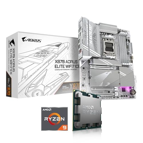 Aufrüst-Kit Bundle Ryzen 9 7950X3D 16x 4.2 GHz Prozessor, GIGABYTE X870 AORUS Elite WIFI7 ICE Mainboard, be quiet! Dark Rock 4 (Komplett fertig zusammengebaut inkl. Bios Update und Funktionskontrolle) von Memory PC