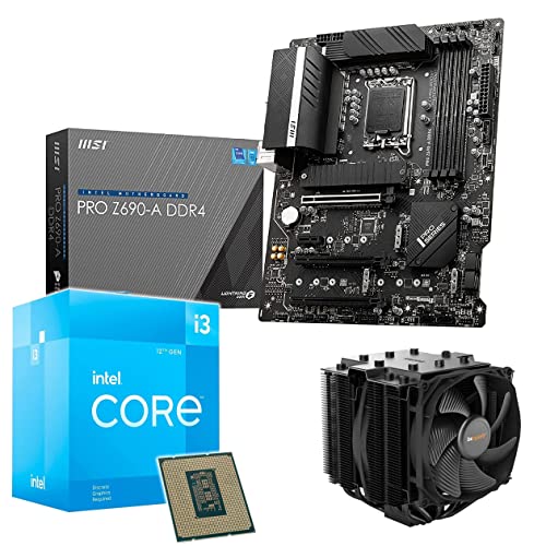Aufrüst-Kit Intel Core i3-13100, MSI Pro Z690-A WiFi, be Quiet! Dark Rock Pro 4 Kühler, 16GB DDR4 RAM, komplett fertig montiert und getestet von Memory PC