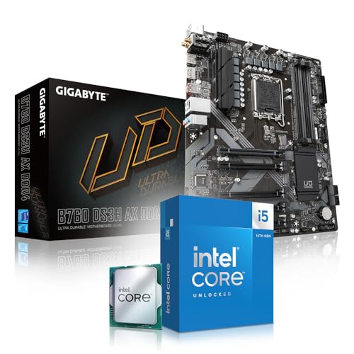 Aufrüst Kit Intel Core i5 14600K, GIGABYTE B760 DS3H AX, be Quiet! Pure Rock Slim 2 Kühler, 16GB DDR4 RAM, komplett fertig montiert und getestet von Memory PC