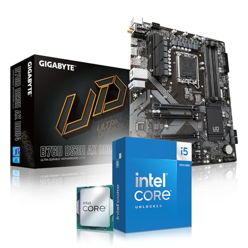 Aufrüst Kit Intel Core i5 14600K, GIGABYTE B760 DS3H AX, be Quiet! Pure Rock Slim 2 Kühler, 32GB DDR4 RAM, komplett fertig montiert und getestet von Memory PC