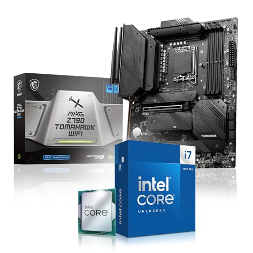 Aufrüst Kit Intel Core i7 14700K, MSI MAG Z790 Tomahawk WiFi, be Quiet! Dark Rock 4 Kühler, 16GB DDR4 RAM, komplett fertig montiert und getestet von Memory PC