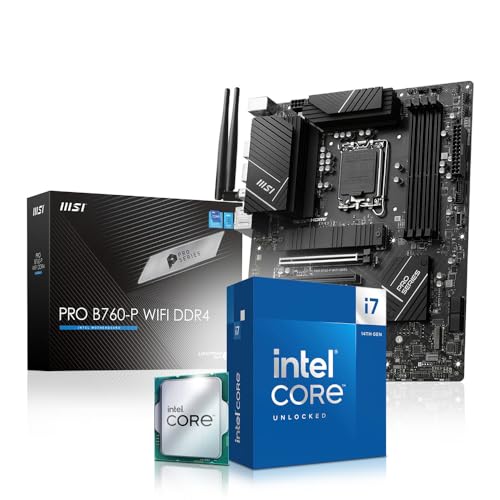Aufrüst Kit Intel Core i7 14700K, MSI PRO B760 P WiFi, be Quiet! Dark Rock 4 Kühler, 16GB DDR4 RAM, komplett fertig montiert und getestet von Memory PC