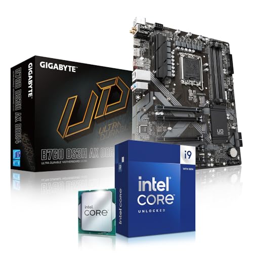 Aufrüst Kit Intel Core i9 14900K, GIGABYTE B760 DS3H AX, be Quiet! Dark Rock 4 Kühler, ohne Arbeitsspeicher, komplett fertig montiert und getestet von Memory PC