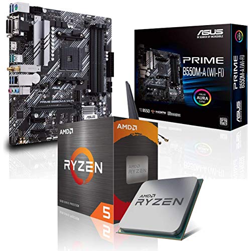 Memory PC Aufrüst-Kit Bundle AMD Ryzen 5 3600 6X 3.6 GHz Prozessor, B550M PRO-VDH Wi-Fi Mainboard (Komplett fertig zusammengebaut inkl. Bios Update und Funktionskontrolle) von Memory PC