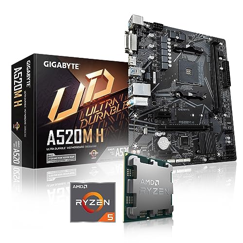 Memory PC Aufrüst-Kit Bundle AMD Ryzen 5 4500 6X 3.6 GHz, 8 GB DDR4, GIGABYTE A520M H, komplett fertig montiert inkl. Bios Update und getestet von Memory PC