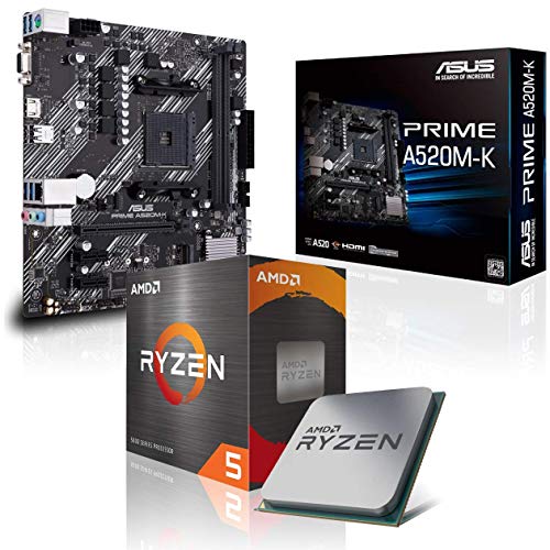 Memory PC Aufrüst-Kit Bundle AMD Ryzen 5 4500 6X 3.6 GHz Prozessor, 32 GB DDR4, A520M-A II Mainboard (Komplett fertig zusammengebaut inkl. Bios Update und Funktionskontrolle) von Memory PC