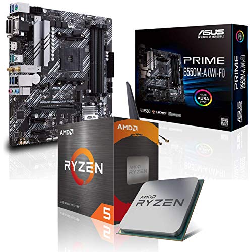 Memory PC Aufrüst-Kit Bundle AMD Ryzen 5 5600X 6X 3.7 GHz, 8 GB DDR4, B550M PRO-VDH Wi-Fi, komplett fertig montiert inkl. Bios Update und getestet von Memory PC