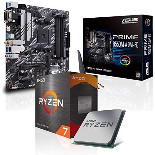 Memory PC Aufrüst-Kit Bundle AMD Ryzen 7 5800X 8X 3.8 GHz Prozessor, B550M PRO-VDH Wi-Fi Mainboard (Komplett fertig zusammengebaut inkl. Bios Update und Funktionskontrolle) von Memory PC