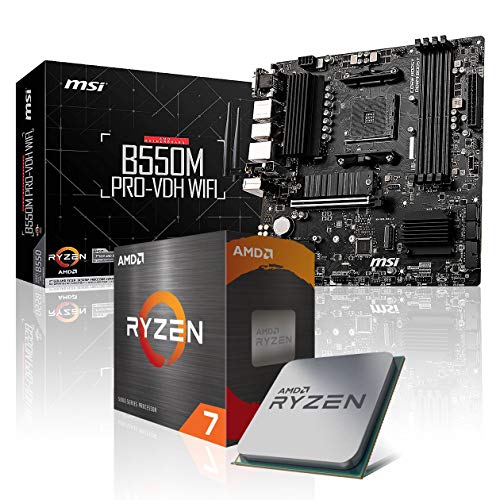 Memory PC Aufrüst-Kit Bundle AMD Ryzen 7 5800X 8X 3.8 GHz Prozessor, B550M Pro-VDH WiFi Mainboard (Komplett fertig zusammengebaut inkl. Bios Update und Funktionskontrolle) von Memory PC