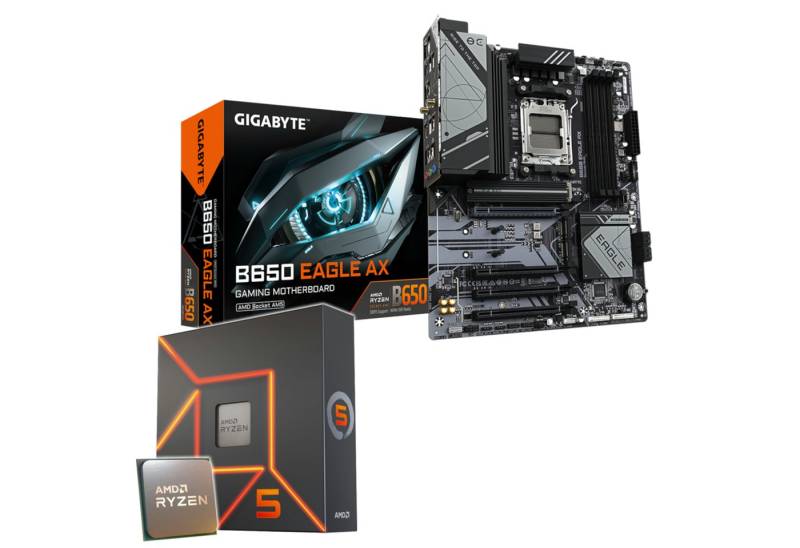 Memory PC Aufrüstkit AMD Ryzen 5 7600X, 16GB RAM, AMD B650 Mainboard Mainboard, (5-St), PC Aufrüst-Kit, vormontiert von Memory PC