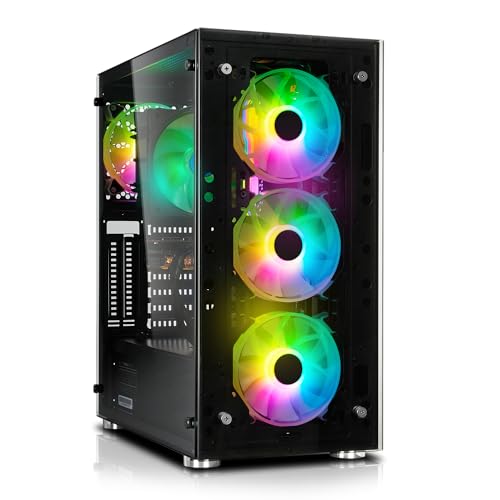 Memory PC Gaming Aufrüst PC (AMD Ryzen 5 5500 6X 4.2 GHz, 32 GB DDR4 RAM,AMD Radeon RX 6800 16GB ohne SSD/Windows) Gamer Gehäuse mit Tempered Glass von Memory PC