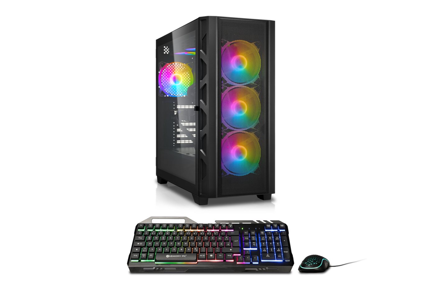 Memory PC Gaming-PC (AMD Ryzen 5 5500, Nvidia GeForce RTX 3050 / 4060 / 5060 Ti, 16 GB RAM, 500 GB SSD, Luftkühlung) von Memory PC