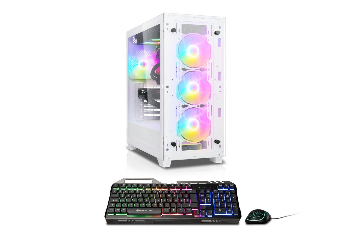 Memory PC Gaming-PC (AMD Ryzen 5 5500, Nvidia GeForce RTX 3050 / 4060 / 5060 Ti, 16 GB RAM, 500 GB SSD, Luftkühlung) von Memory PC