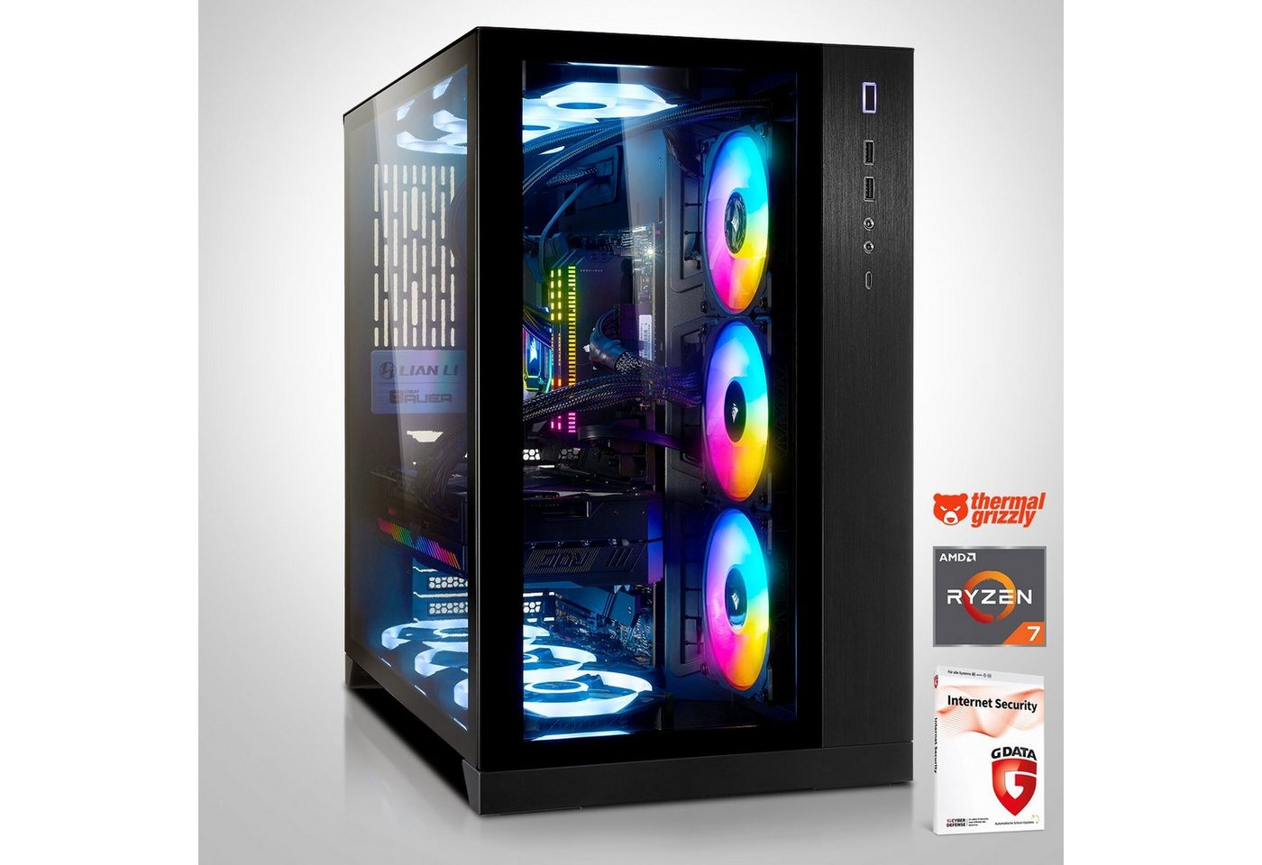 Memory PC Gaming-PC (AMD Ryzen 7 7800X3D, RTX 4070 Ti Super, 32 GB RAM, 2000 GB SSD, Wasserkühlung) von Memory PC