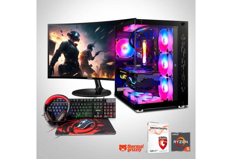 Memory PC Gaming-PC-Komplettsystem (23,80, AMD Ryzen 5 5600G, Onboard Grafik, 16 GB RAM, 500 GB SSD)" von Memory PC