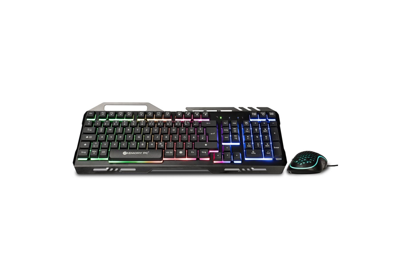 Memory PC RGB SHADOW Tastatur- und Maus-Set, (2 St), Handyhalterung von Memory PC