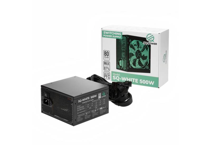 SQ-POWER GmbH SQ-WHITE 500 Watt PC-Netzteil (80) von SQ-POWER GmbH