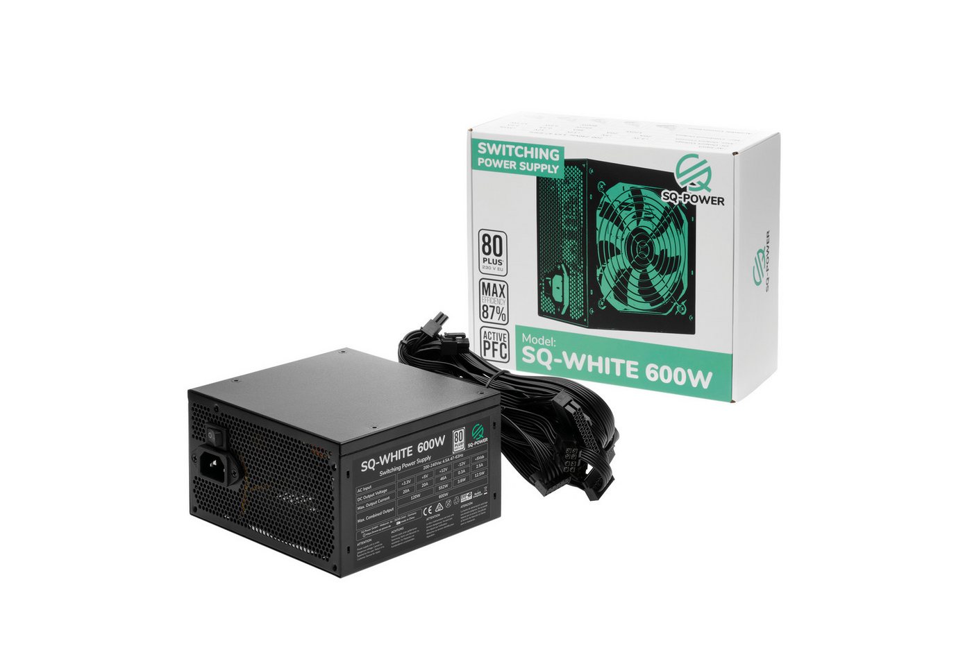 SQ-POWER GmbH SQ-WHITE 600 PC-Netzteil (80) von SQ-POWER GmbH