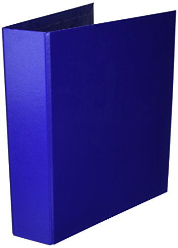 NETTUNO 50 A4 2D BLU Ring binders made of Stratopan-P, fully PP-covered cardboard, with 2 or 4 rings, round, D mit square and an inner pocket, schwarz von Memotak
