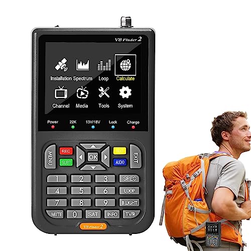 Satfinder Digital, V8 Finder2 Satelliten Finder Meter Satfinder mit Satellitenerkennung, Digital Sat Finder Signalempfänger Decoder H.264 HD 3,5" LCD Sat Tester zur Einstellung der Satellitenschüssel Satfinder Digital, V8 Finder2 Satelliten Finder Meter Satfinder mit Satellitenerkennung, Digital Sat Finder Signalempfänger Decoder H.264 HD 3,5" LCD Sat Tester zur Einstellung der Satellitenschüssel von Memows