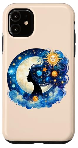 Frau Mystic Sun and Moon Celestial Mystical Aesthetic Hülle für iPhone 11 von Men Women Celestial Harmony Sun & Moon Yin Yang