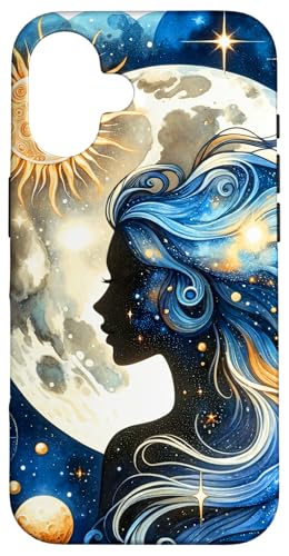 Frau Mystic Sun and Moon Celestial Mystical Aesthetic Hülle für iPhone 16 von Men Women Celestial Harmony Sun & Moon Yin Yang