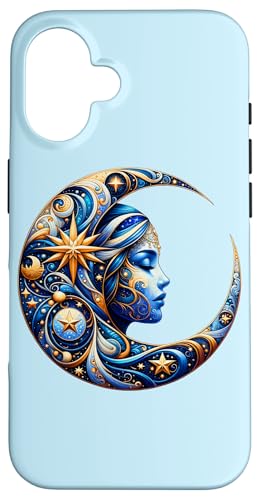 Frau Mystic Sun and Moon Celestial Mystical Aesthetic Hülle für iPhone 16 von Men Women Celestial Harmony Sun & Moon Yin Yang