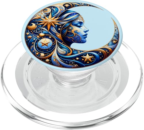Frau Mystic Sun and Moon Celestial Mystical Aesthetic PopSockets PopGrip für MagSafe Frau Mystic Sun and Moon Celestial Mystical Aesthetic PopSockets PopGrip für MagSafe von Men Women Celestial Harmony Sun & Moon Yin Yang