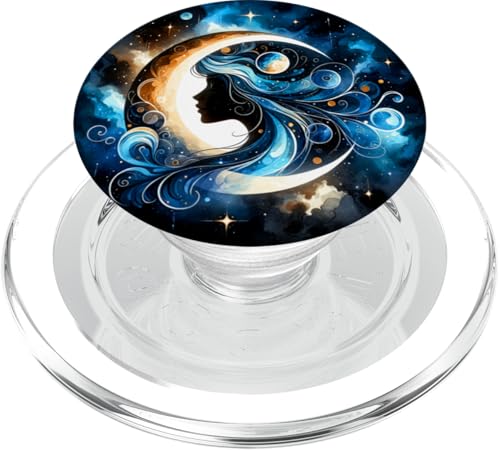 Frau Mystic Sun and Moon Celestial Mystical Aesthetic PopSockets PopGrip für MagSafe Frau Mystic Sun and Moon Celestial Mystical Aesthetic PopSockets PopGrip für MagSafe von Men Women Celestial Harmony Sun & Moon Yin Yang