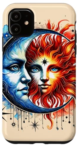 Mystische Sonne und Mond Himmlisches Yin Yang Mystische Ästhetik Hülle für iPhone 11 von Men Women Celestial Harmony Sun & Moon Yin Yang