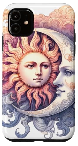 Mystische Sonne und Mond Himmlisches Yin Yang Mystische Ästhetik Hülle für iPhone 11 von Men Women Celestial Harmony Sun & Moon Yin Yang