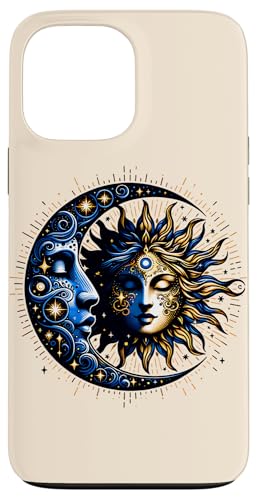 Mystische Sonne und Mond Himmlisches Yin Yang Mystische Ästhetik Hülle für iPhone 13 Pro Max von Men Women Celestial Harmony Sun & Moon Yin Yang
