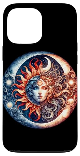 Mystische Sonne und Mond Himmlisches Yin Yang Mystische Ästhetik Hülle für iPhone 13 Pro Max von Men Women Celestial Harmony Sun & Moon Yin Yang