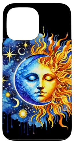 Mystische Sonne und Mond Himmlisches Yin Yang Mystische Ästhetik Hülle für iPhone 13 Pro Max von Men Women Celestial Harmony Sun & Moon Yin Yang