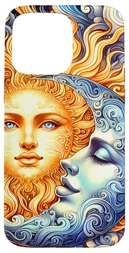 Mystische Sonne und Mond Himmlisches Yin Yang Mystische Ästhetik Hülle für iPhone 15 Pro Max von Men Women Celestial Harmony Sun & Moon Yin Yang