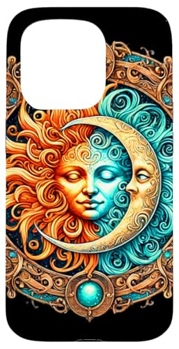 Mystische Sonne und Mond Himmlisches Yin Yang Mystische Ästhetik Hülle für iPhone 15 Pro von Men Women Celestial Harmony Sun & Moon Yin Yang