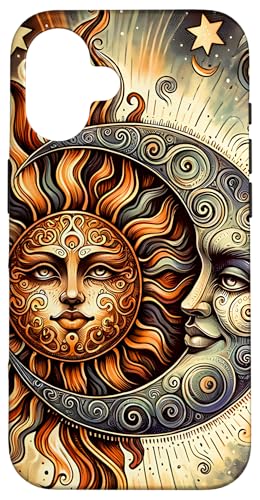 Mystische Sonne und Mond Himmlisches Yin Yang Mystische Ästhetik Hülle für iPhone 16 von Men Women Celestial Harmony Sun & Moon Yin Yang
