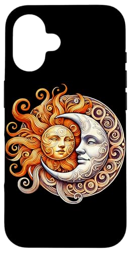 Mystische Sonne und Mond Himmlisches Yin Yang Mystische Ästhetik Hülle für iPhone 16 von Men Women Celestial Harmony Sun & Moon Yin Yang