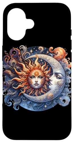 Mystische Sonne und Mond Himmlisches Yin Yang Mystische Ästhetik Hülle für iPhone 16 von Men Women Celestial Harmony Sun & Moon Yin Yang