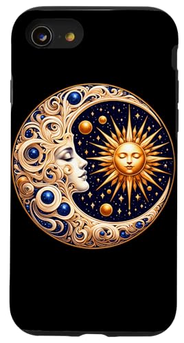 Mystische Sonne und Mond Himmlisches Yin Yang Mystische Ästhetik Hülle für iPhone SE (2020) / 7 / 8 von Men Women Celestial Harmony Sun & Moon Yin Yang