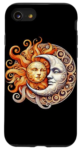 Mystische Sonne und Mond Himmlisches Yin Yang Mystische Ästhetik Hülle für iPhone SE (2020) / 7 / 8 von Men Women Celestial Harmony Sun & Moon Yin Yang