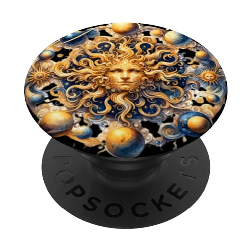 Mystische Sonne und Mond Himmlisches Yin Yang Mystische Ästhetik PopSockets Klebender PopGrip von Men Women Celestial Harmony Sun & Moon Yin Yang